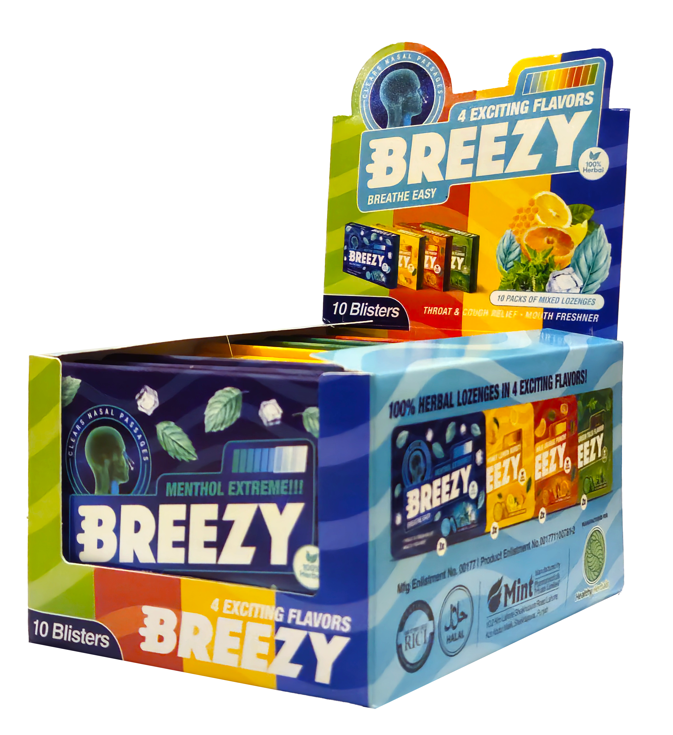 Breezy Lozenges - Mixed Flavoured box